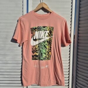 Nike Peach Pink Graphic T-Shirt "The Nike Tee" Womens Size S